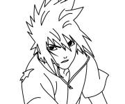 Coloriage Jeune Sasuke bless&eacute;