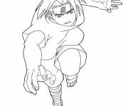 Coloriage L'attaque de Sasuke