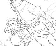 Coloriage La marque de mal&eacute;diction de Sasuke