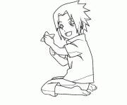 Coloriage et dessins gratuit Le petit Sasuke à imprimer