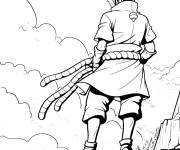 Coloriage Le premier test de Sasuke