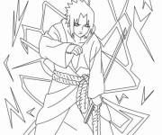 Coloriage Le puissant Sasuke