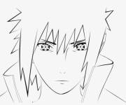 Coloriage et dessins gratuit Les yeux magiques de Sasuke Akatsuki à imprimer