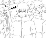 Coloriage Personnages d'anime amis de Sasuke