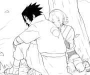Coloriage Sasuke a besoin de tendresse