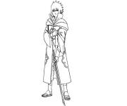 Coloriage et dessins gratuit Sasuke Akatsuki petite section à imprimer