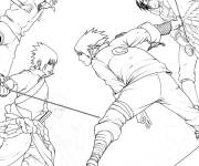 Coloriage Sasuke attaquant Kage