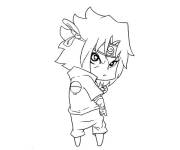 Coloriage et dessins gratuit Sasuke chibi à imprimer