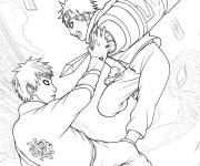Coloriage Sasuke contre Gaara