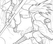 Coloriage Sasuke contre Madara
