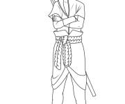 Coloriage Sasuke croisant les bras