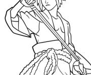 Coloriage Sasuke dans sa tenue de Shippuden