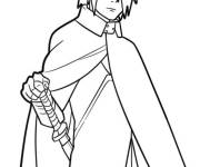 Coloriage Sasuke de l'anime Boruto