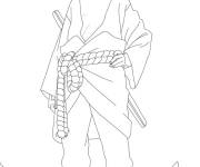 Coloriage Sasuke debout