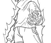 Coloriage Sasuke d&eacute;clenche sa marque de mal&eacute;diction