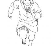 Coloriage Sasuke en courant