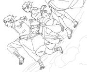 Coloriage Sasuke en &eacute;quipe l&eacute;gendaire