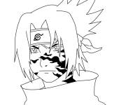 Coloriage Sasuke en sceau maudit