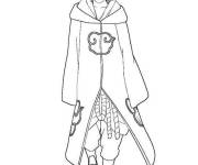 Coloriage et dessins gratuit Sasuke en tenu Akatsuki à imprimer