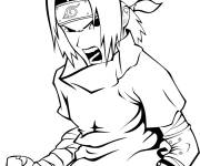 Coloriage Sasuke en vecteur
