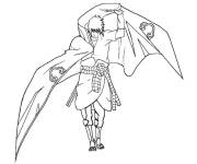 Coloriage Sasuke enl&egrave;ve son cape