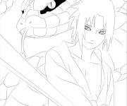 Coloriage Sasuke et Aoda