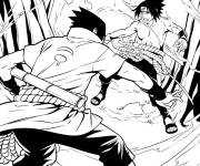 Coloriage Sasuke et Danzo