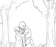 Coloriage Sasuke et Kabuto apr&egrave;s la confrontation