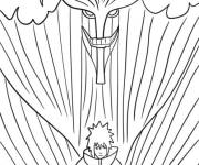 Coloriage Sasuke et la forme Susanoo