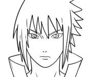 Coloriage Sasuke et les yeux Sharingan