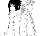 Coloriage Sasuke et Naruto en ligne