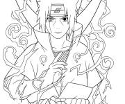 Coloriage Sasuke furieux