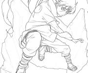 Coloriage Sasuke, le r&eacute;veil du Sharingan