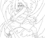 Coloriage Sasuke master de combat