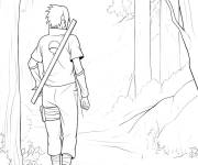 Coloriage Sasuke s'en va