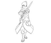 Coloriage et dessins gratuit Sasuke tenant son &eacute;p&eacute;e à imprimer