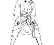 Coloriage Sasuke Uchiwa au crayon