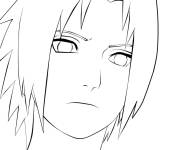 Coloriage Shilouuette de Sasuke