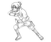 Coloriage Technique d'attaque de Sasuke