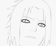 Coloriage et dessins gratuit Visage de Sasuke facile à imprimer