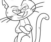 Coloriage Azrael le chat de Gargamel