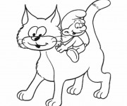 Coloriage Dessin Schtroumpf simple gratuit