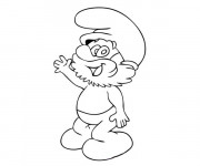 Coloriage Le grand Schtroumpf gratuit