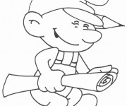 Coloriage Schtroumpf bricoleur en ligne