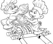 Coloriage Schtroumpf chef