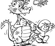 Coloriage Schtroumpf et le village perdu