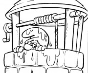 Coloriage Schtroumpf maladroit