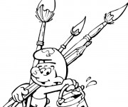 Coloriage Schtroumpf peint gratuit