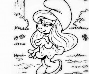Coloriage Schtroumpfette