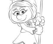 Coloriage Schtroumpfette souriante